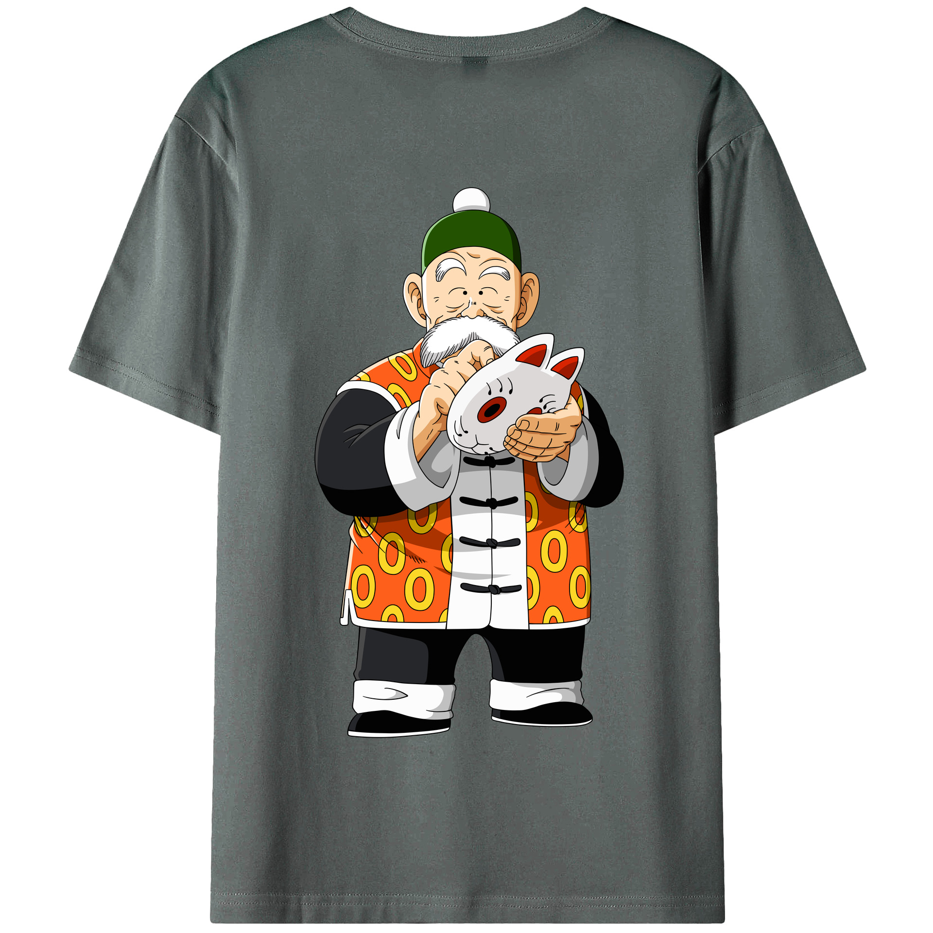 （画像用） ドラゴンボール 亀仙人（かめせんにん） DRAGON BALL Master Roshi Kame Sennin 綿100％半袖Tシャツ（背面プリント）